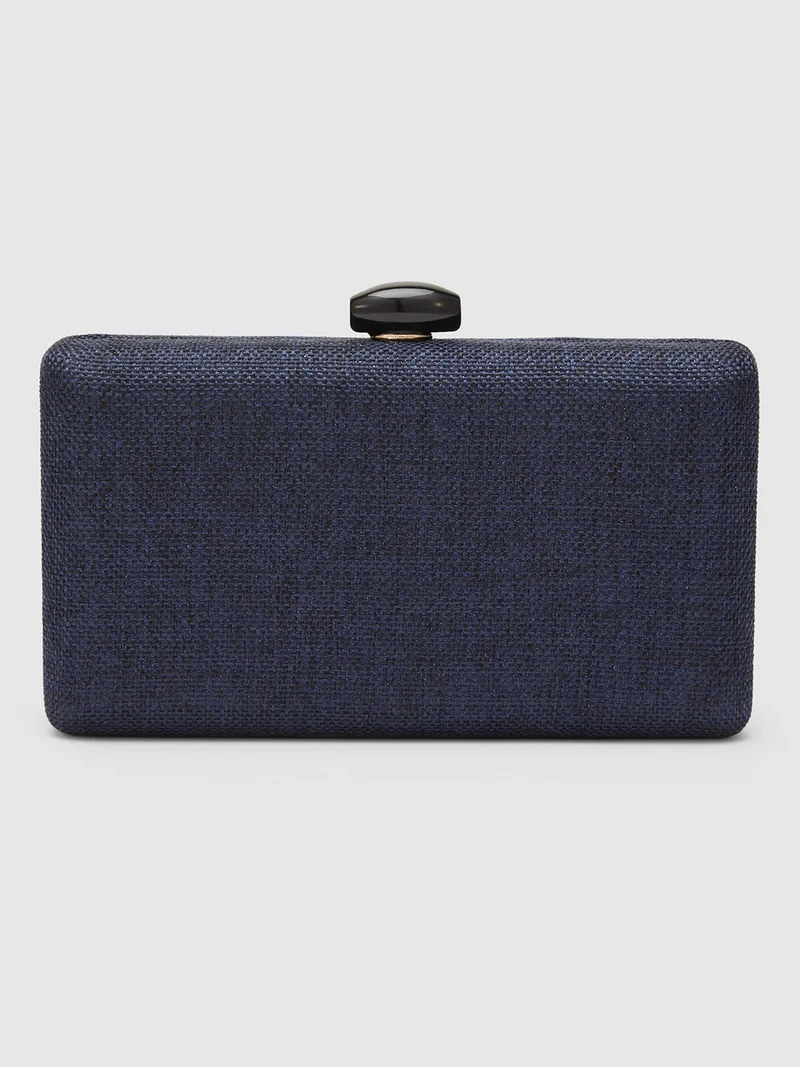جلو باص Globus Women Navy Textured Party Box Clutch